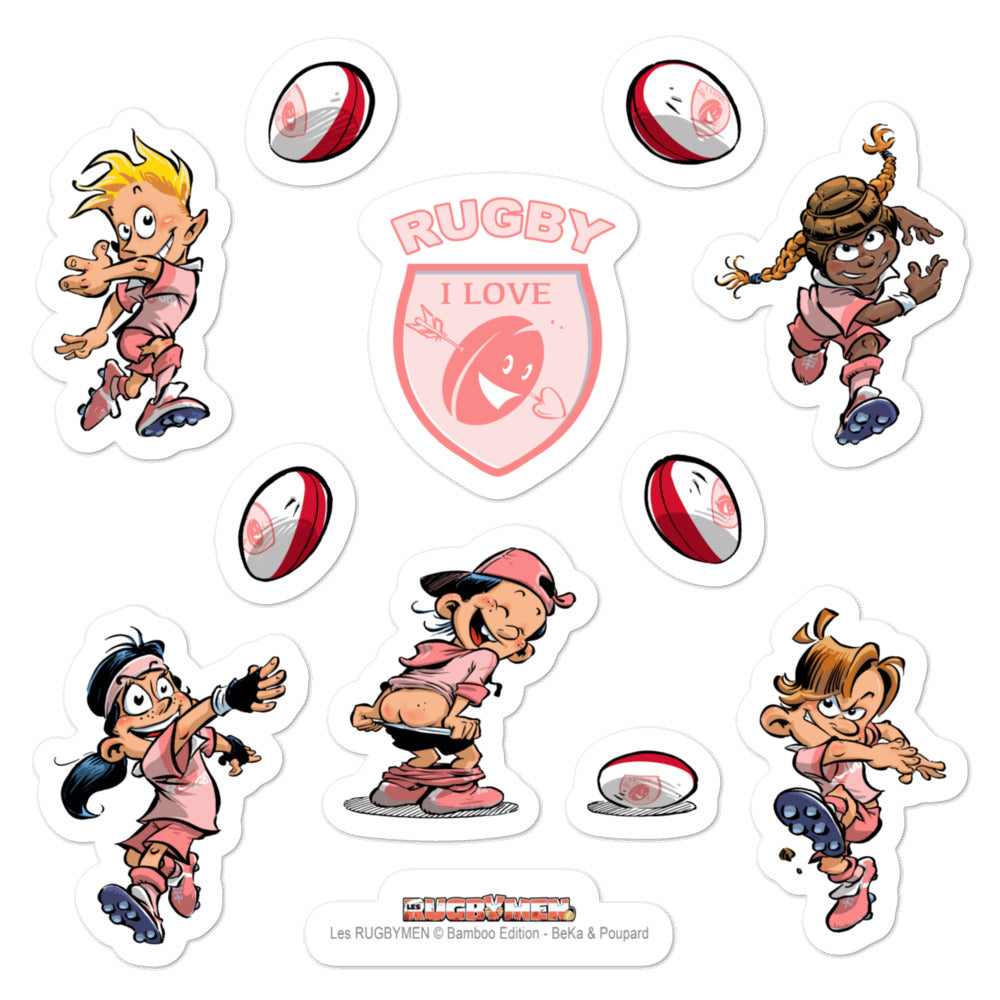 Stickers - Kids - I Love Rugby