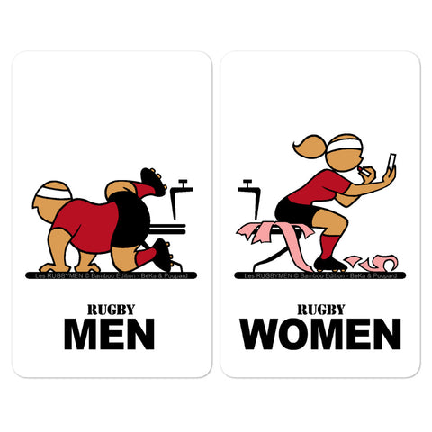 Sticker - WC Men/Women - Noir/Rouge