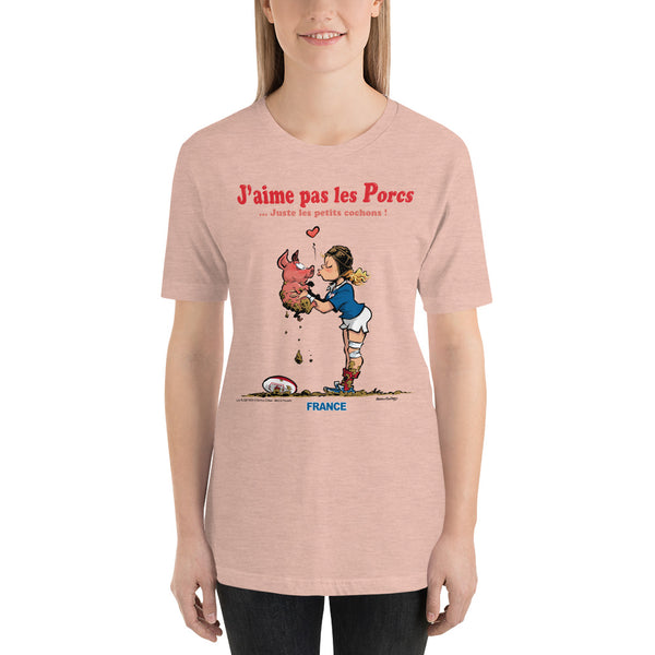 T-shirt FEMME - J'aime pas les PORCS - France