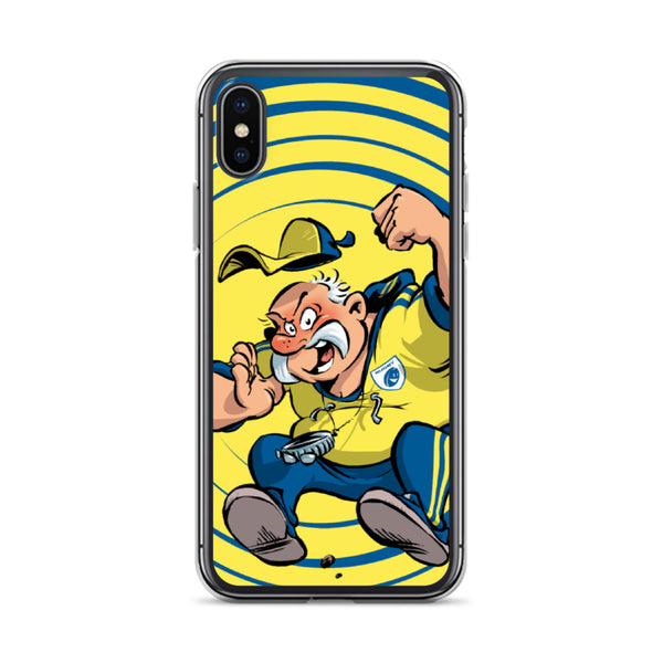 Coque iPhone - Coach - Jaune/Bleu