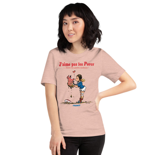 T-shirt FEMME - J'aime pas les PORCS - France