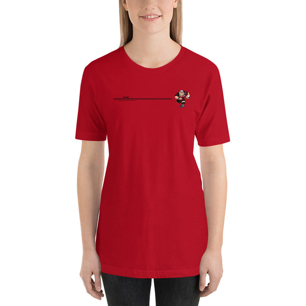 T-shirt unisexe Bandeau Anesthésiste - Noir/Rouge