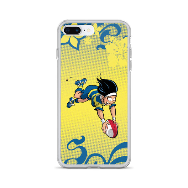 Coque iPhone - Babyliss - Jaune/Bleu