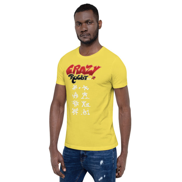 T-shirt Homme - Crazy Rugbymen - Jaune/Bleu