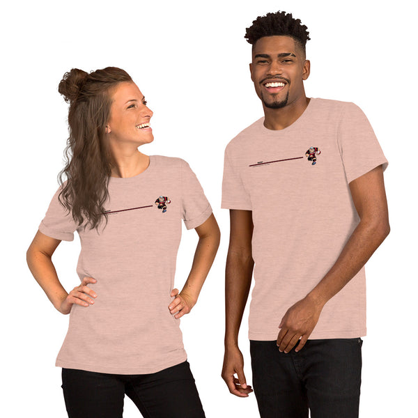 T-shirt unisexe Bandeau Anesthésiste - Noir/Rouge