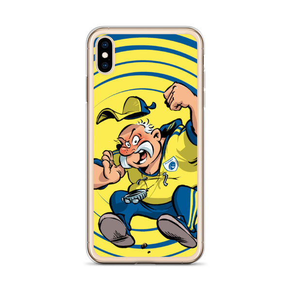 Coque iPhone - Coach - Jaune/Bleu