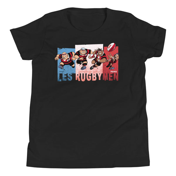 T-Shirt ENFANTS - Les RUGBYMEN français - Noir/Rouge