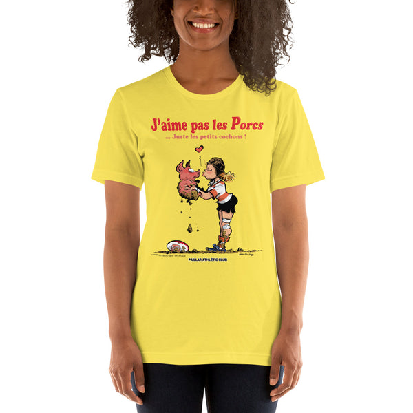 T-shirt FEMME - J'aime pas les PORCS - P.A.C.