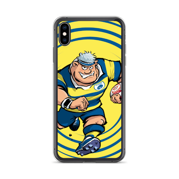 Coque iPhone - Anesthésiste - Jaune/Bleu