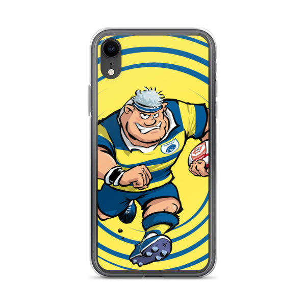 Coque iPhone - Anesthésiste - Jaune/Bleu