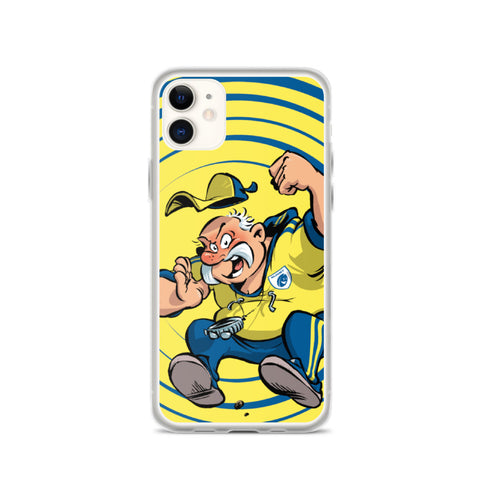 Coque iPhone - Coach - Jaune/Bleu