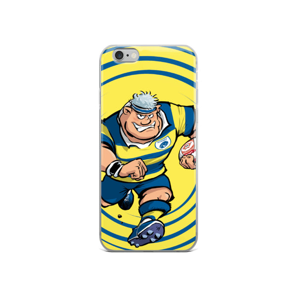 Coque iPhone - Anesthésiste - Jaune/Bleu