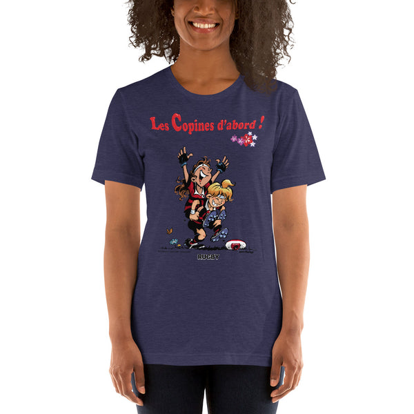 T-shirt FEMME - Les Copines d'abord - Noir/Rouge