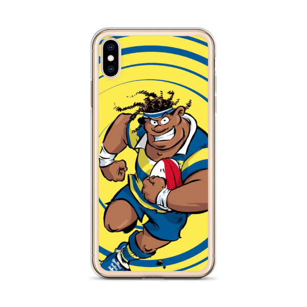 Coque iPhone - Sécateur - Jaune/Bleu