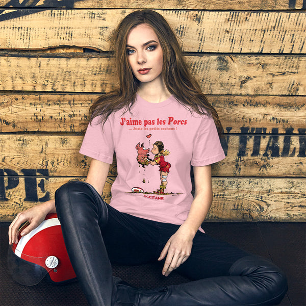 T-shirt FEMME - J'aime pas les PORCS - Occitanie