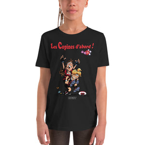 T-Shirt ENFANTS - Les copines d'abord - Noir/Rouge