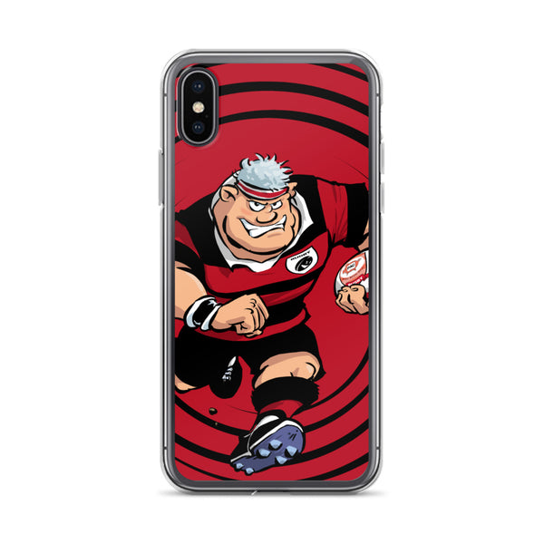 Coque iPhone - Anesthésiste - Noir/Rouge