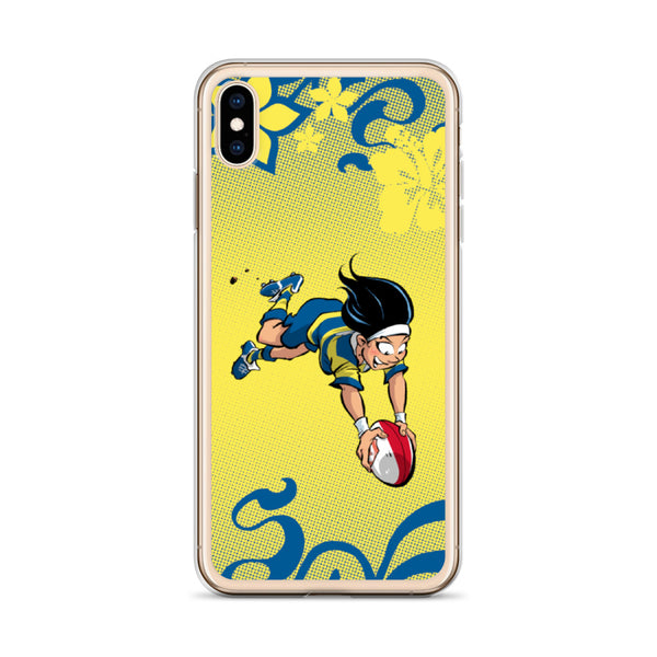 Coque iPhone - Babyliss - Jaune/Bleu