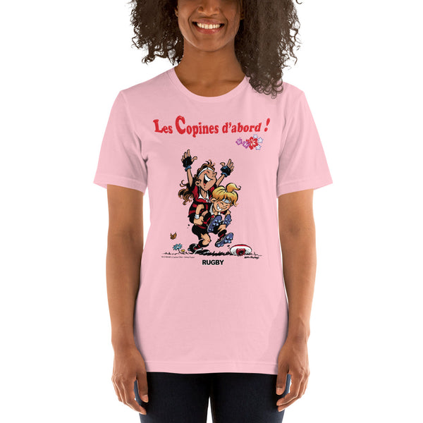 T-shirt FEMME - Les Copines d'abord - Noir/Rouge