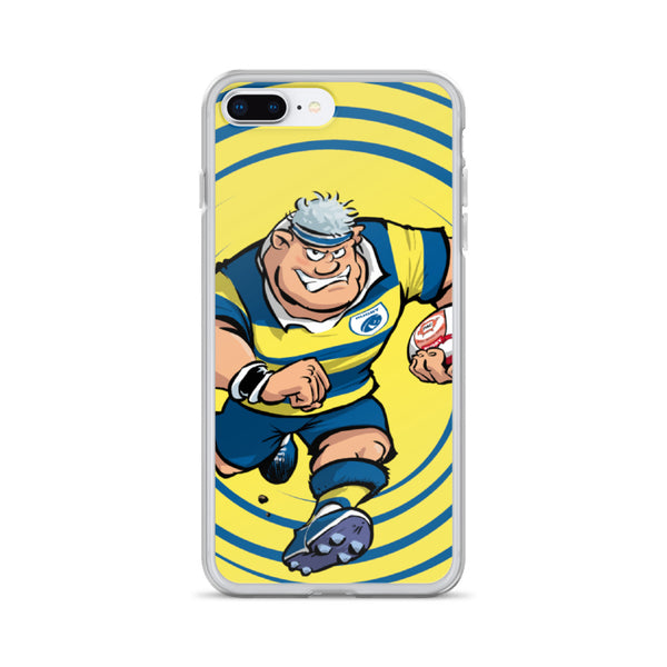 Coque iPhone - Anesthésiste - Jaune/Bleu