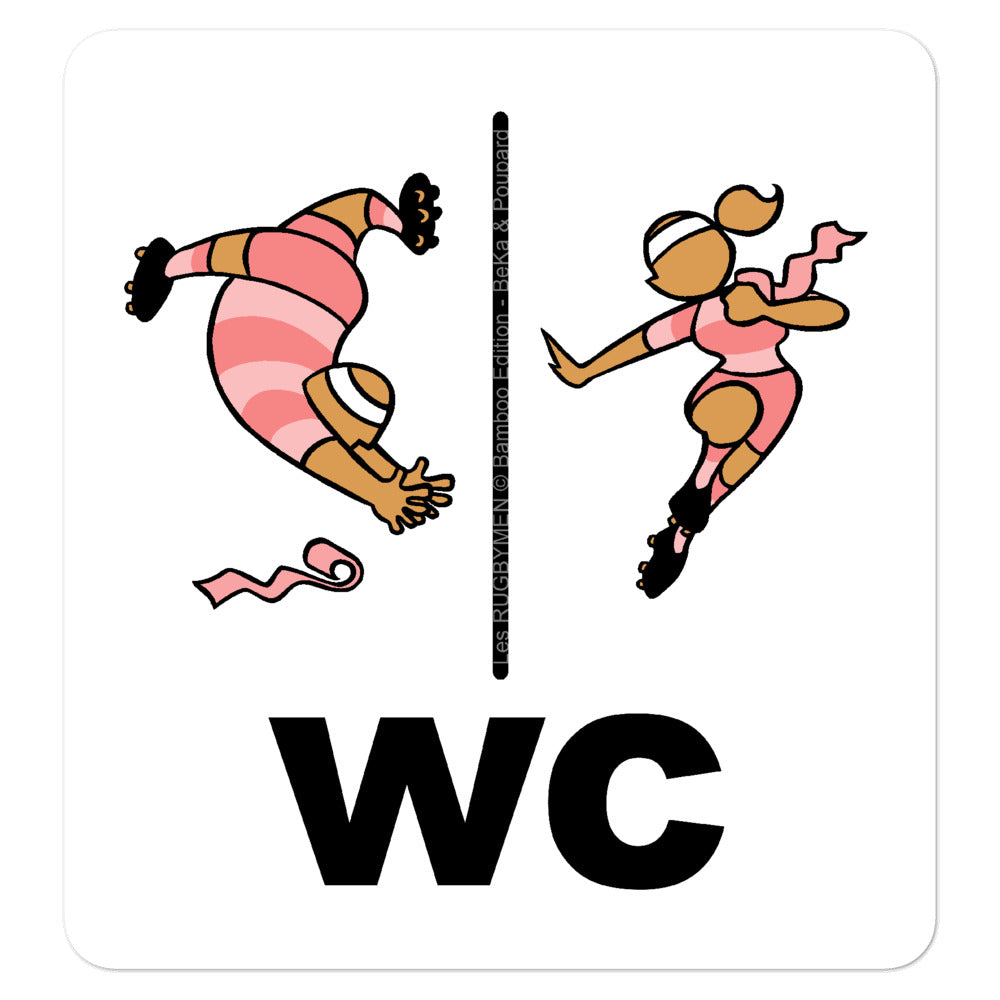 Sticker - Porte des WC - I Love Rugby