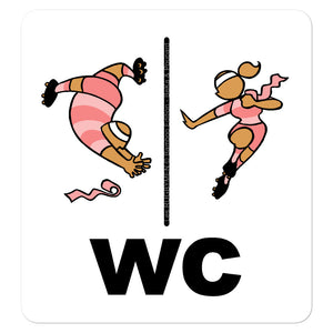 Sticker - Porte des WC - I Love Rugby
