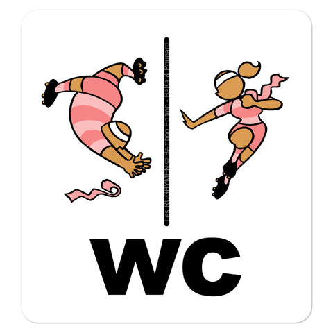 Sticker - Porte des WC - I Love Rugby