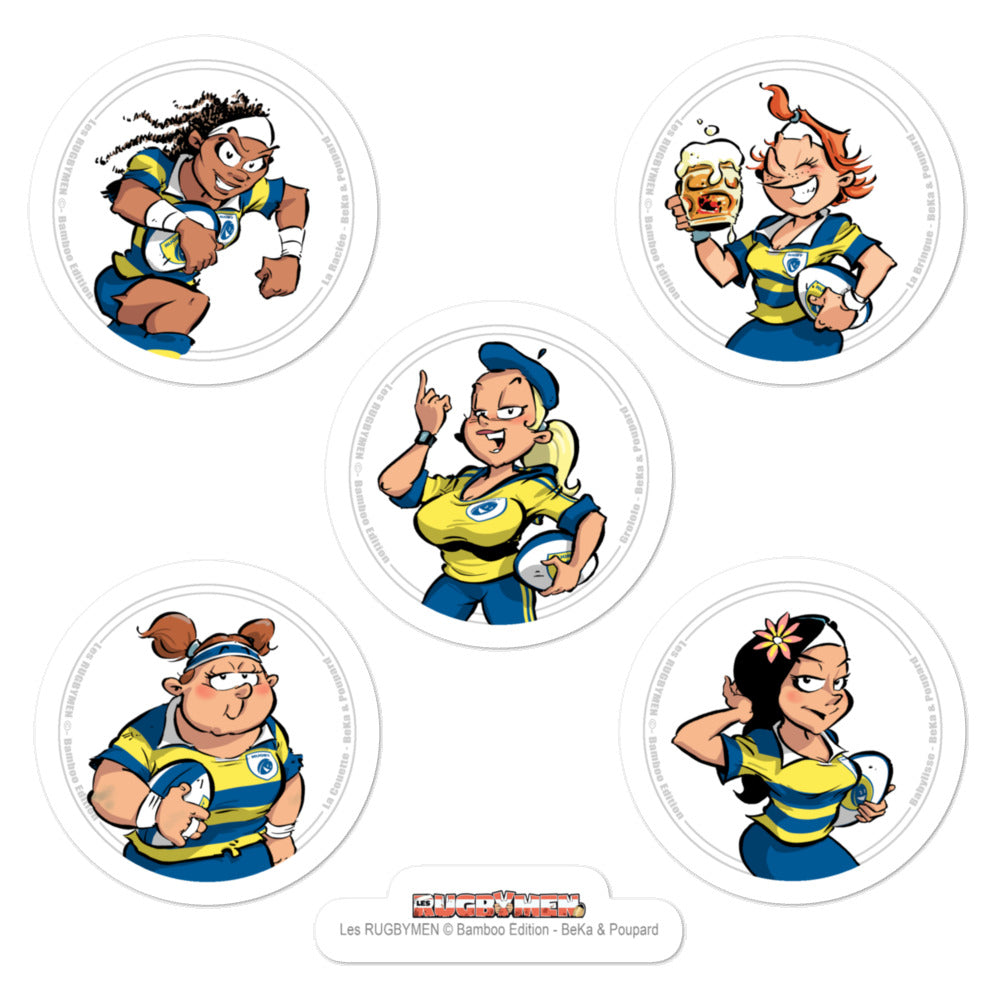 Stickers - Rugbywomen - Jaune/Bleu