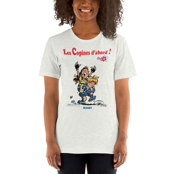 T-shirt FEMME - Les Copines d'abord - Jaune/Bleu