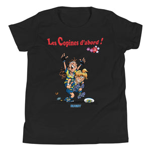 T-Shirt ENFANTS - Les copines d'abord - Jaune/Bleu