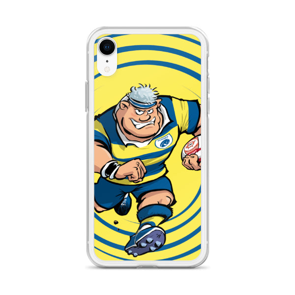 Coque iPhone - Anesthésiste - Jaune/Bleu