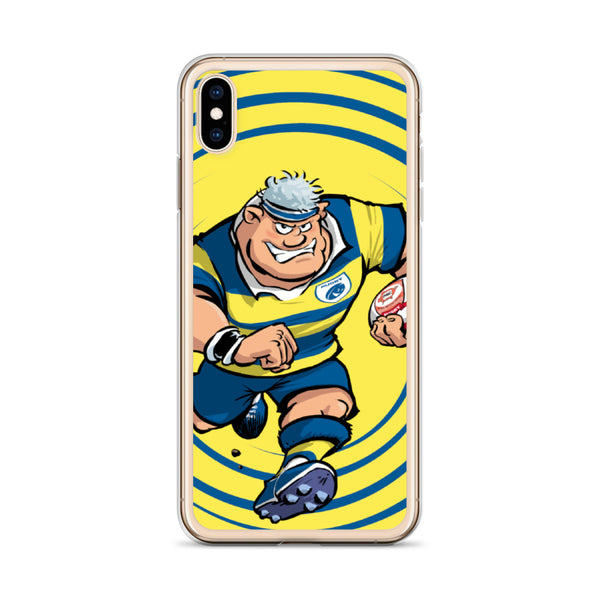 Coque iPhone - Anesthésiste - Jaune/Bleu