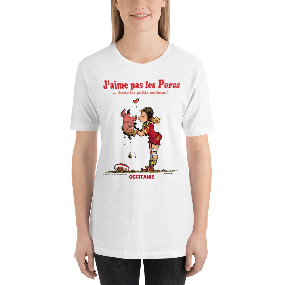 T-shirt FEMME - J'aime pas les PORCS - Occitanie